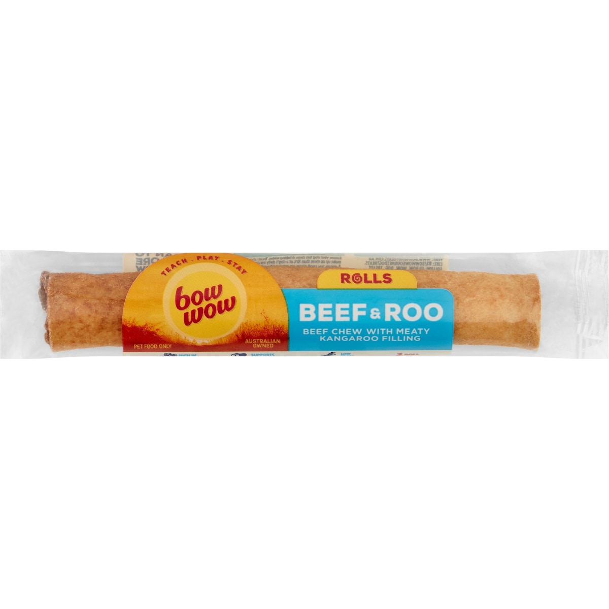 Bow Wow Beef Roo Roll Dog Treat Each