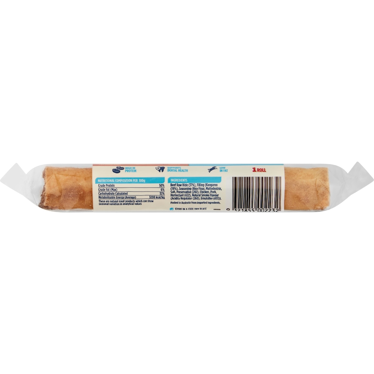 Bow Wow Beef Roo Roll Dog Treat Each
