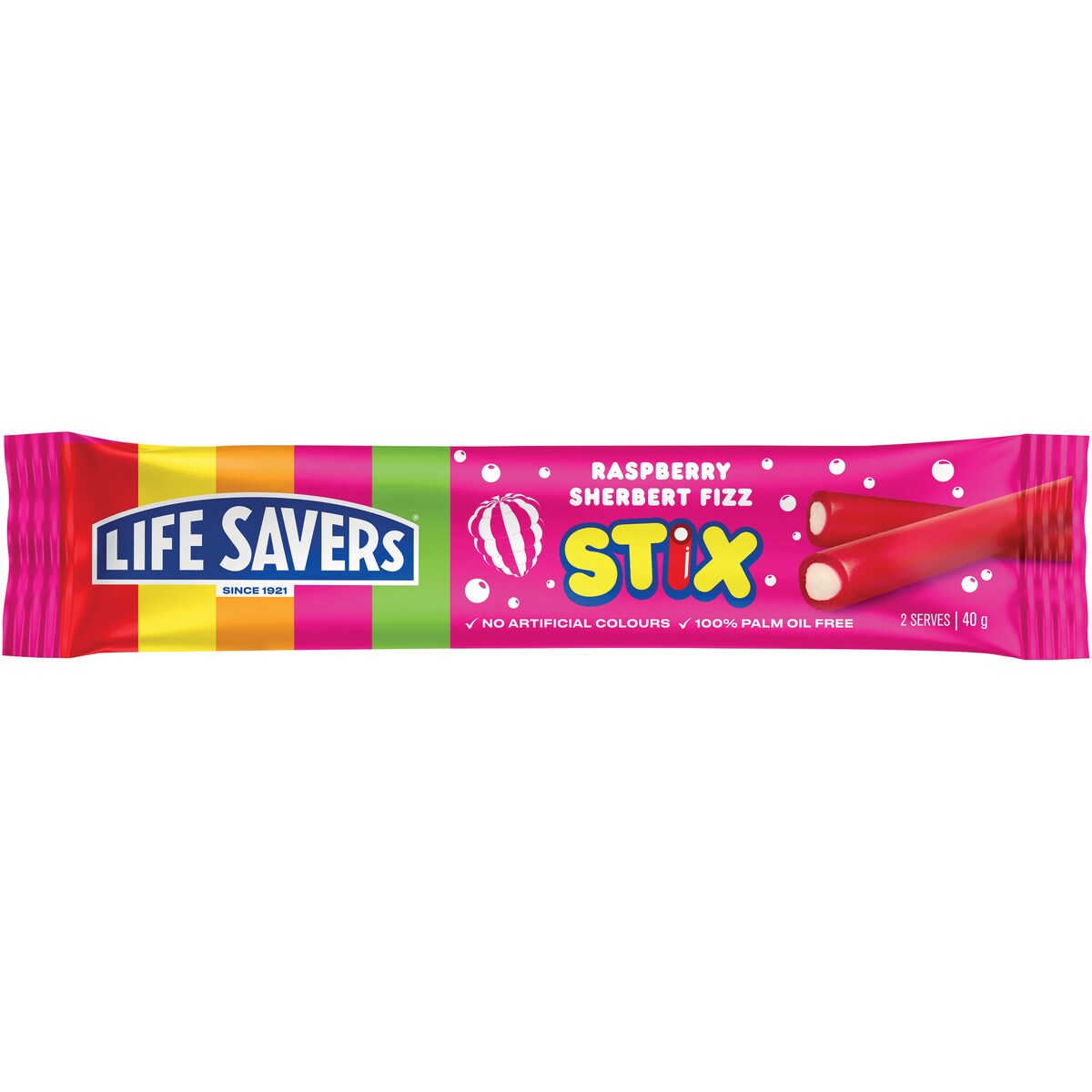 Life Savers Raspberry Sherbert Fixx Stix 40g