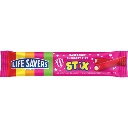 Life Savers Raspberry Sherbert Fixx Stix 40g