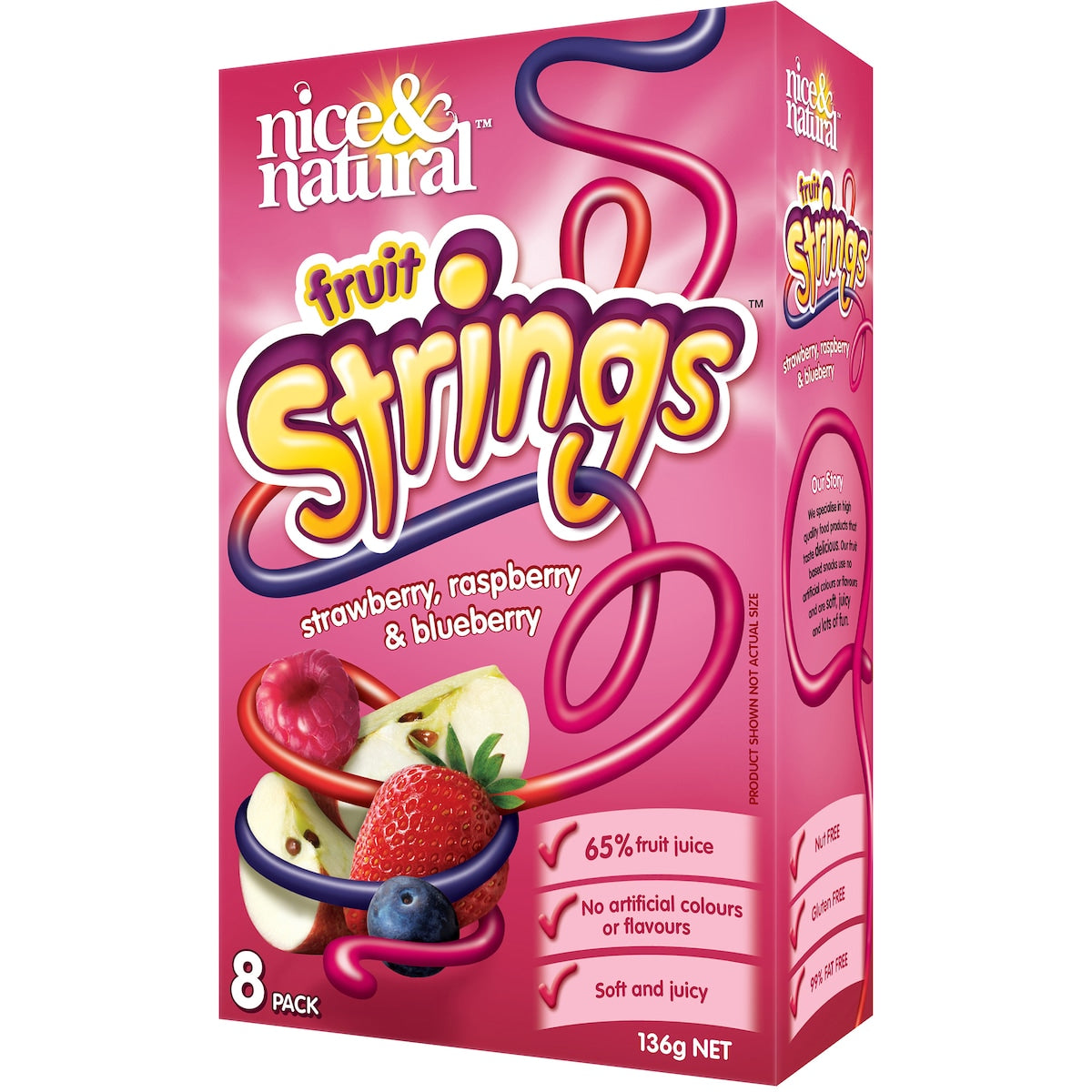 Nice & Natural Fruit Strings Strawberry 136g