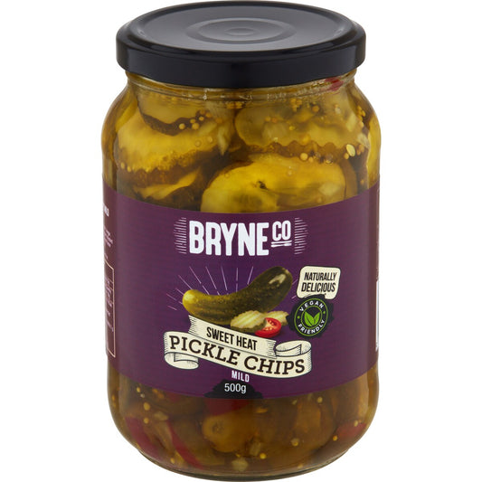 Bryne Co Sweet Heat Pickle Chips Mild 500g