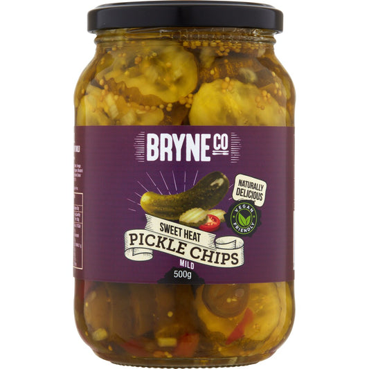 Bryne Co Sweet Heat Pickle Chips Mild 500g