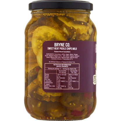 Bryne Co Sweet Heat Pickle Chips Mild 500g