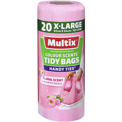 Multix Kitchen Tidy Bags 50l X-large Colour Scents 20 Pack