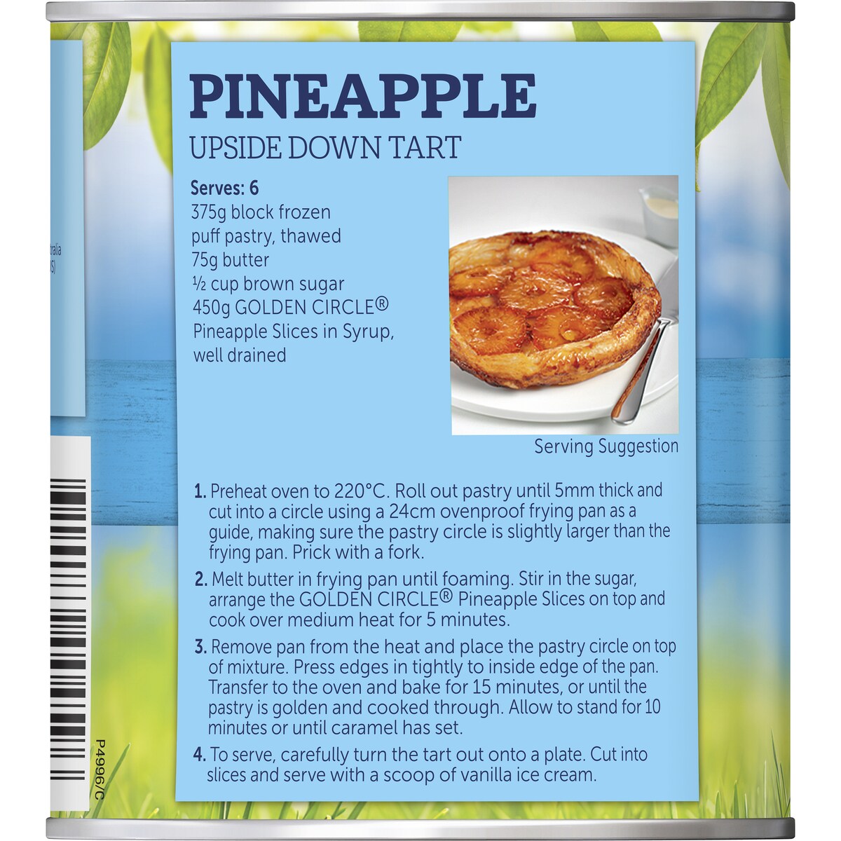 Golden Circle Australian Canned Fruit Tinned Pineapple Slices in Syrup 450g