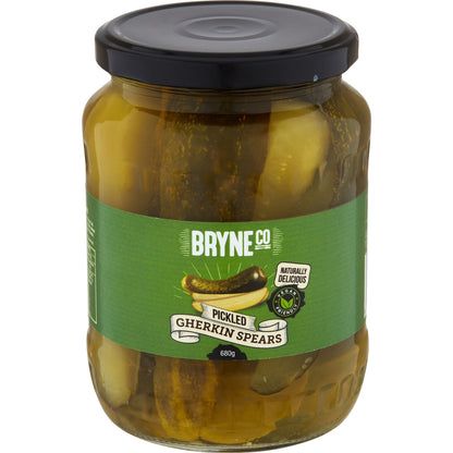 Bryne Co Pickled Gherkin Spears 680g