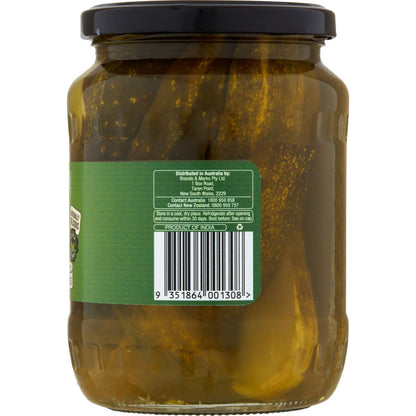 Bryne Co Pickled Gherkin Spears 680g