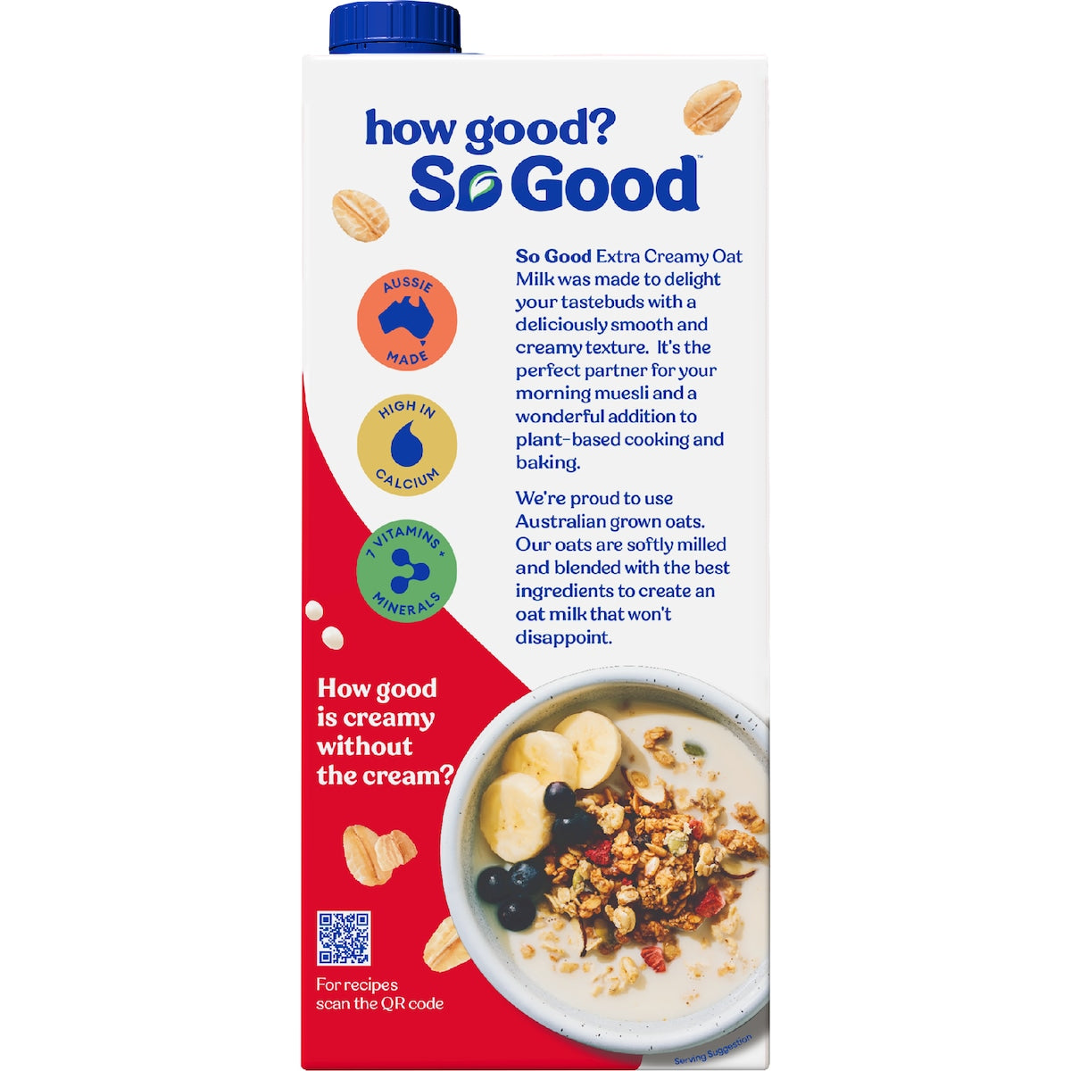 So Good Extra Creamy Oat Long Life Milk Uht 1l