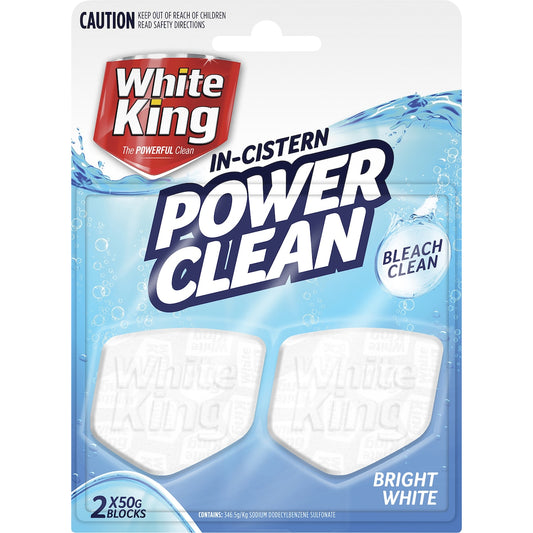 White King In-cistern Power Clean Bright White 2 Pack Each