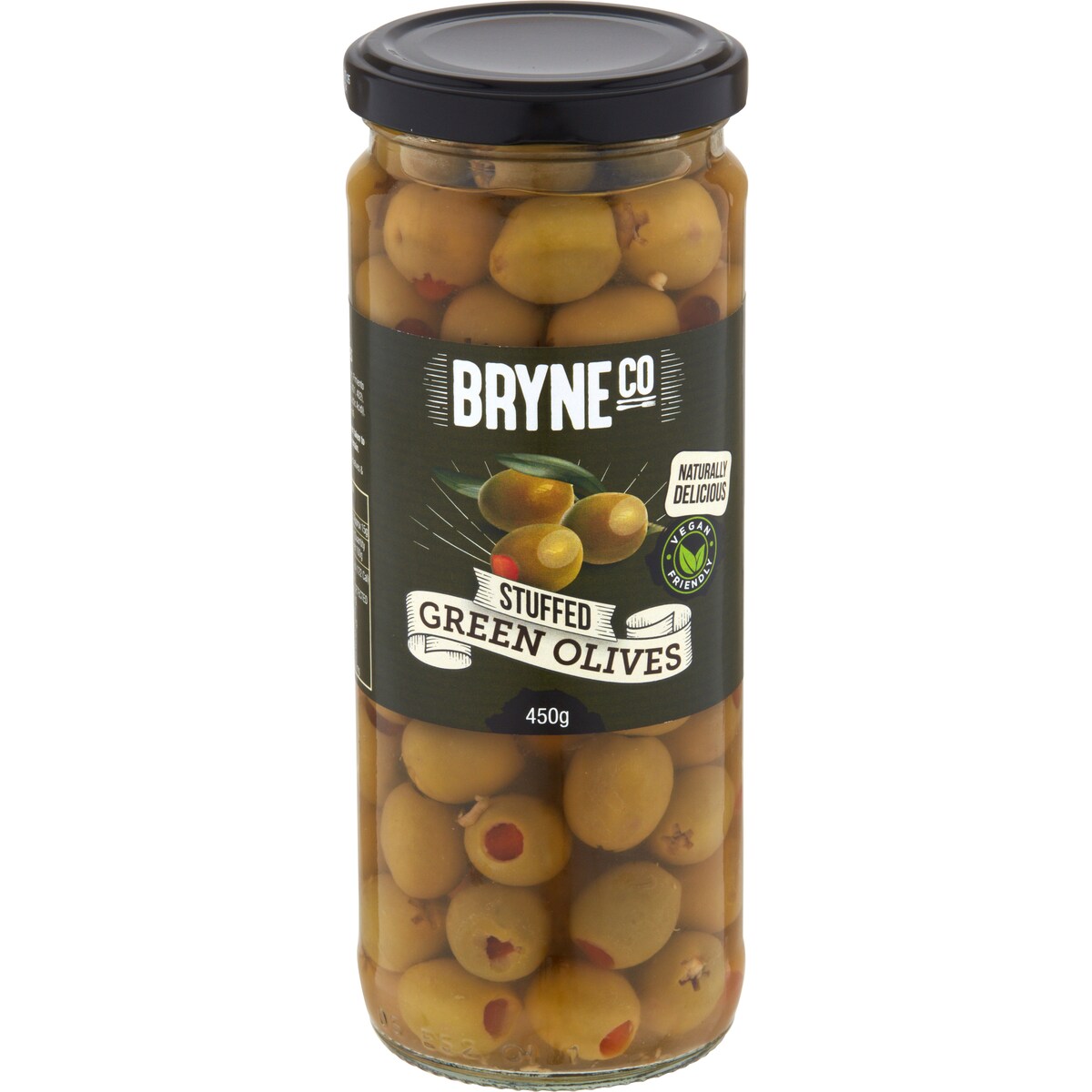 Bryne Co Stuffed Green Olives 450g
