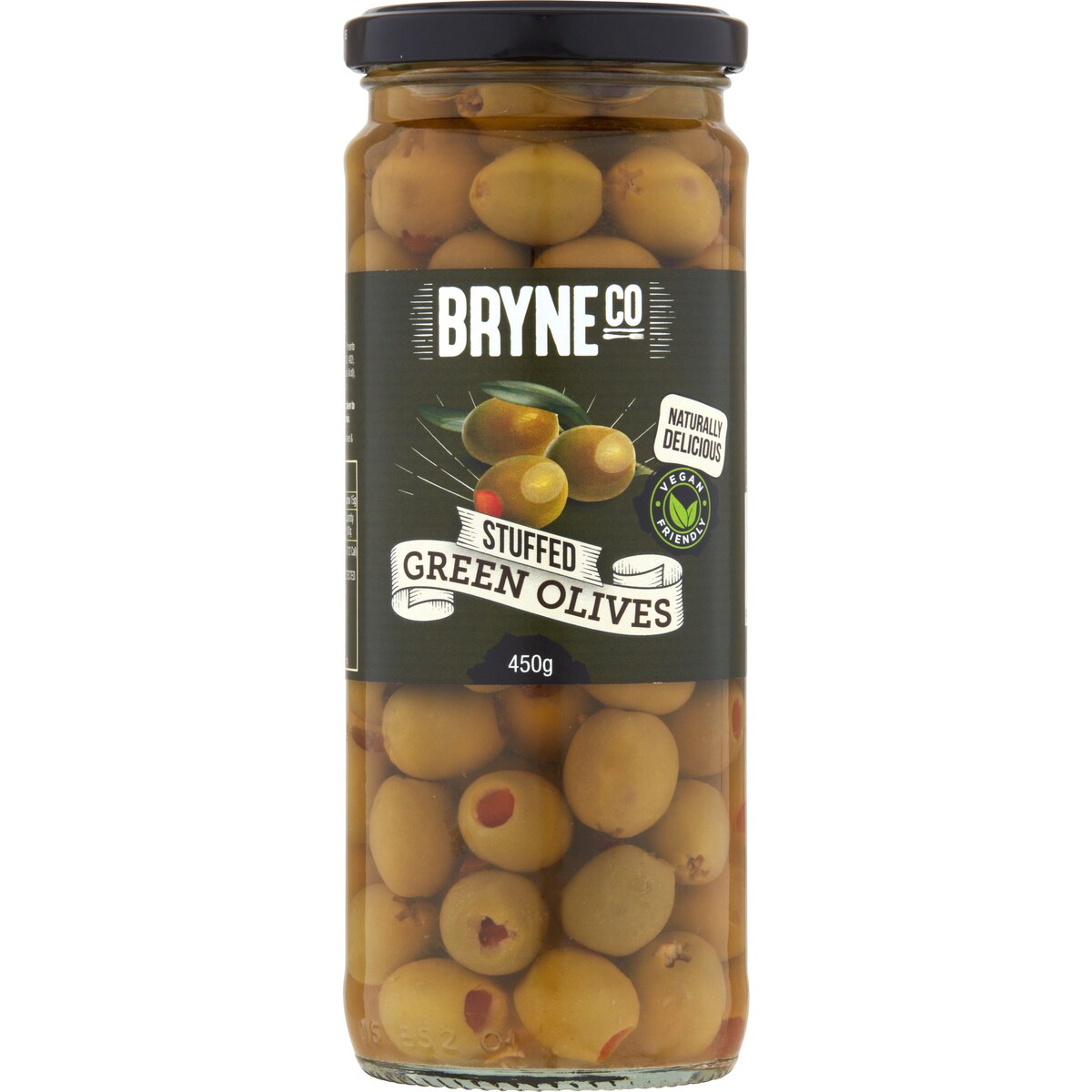 Bryne Co Stuffed Green Olives 450g