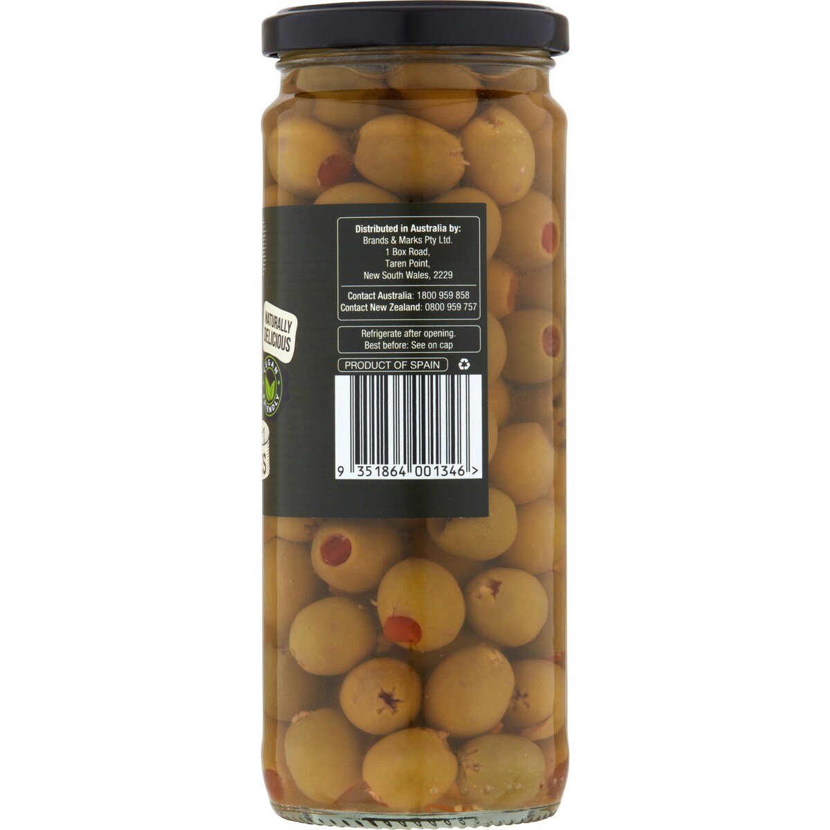 Bryne Co Stuffed Green Olives 450g