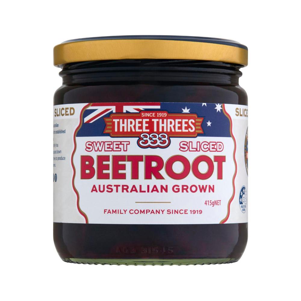 Three Threes Sliced Beetroot - 415g