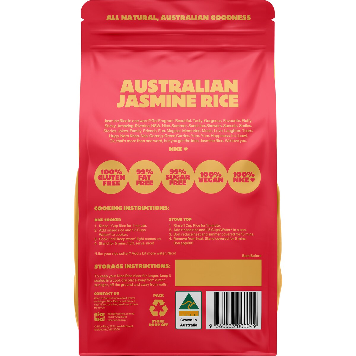 Nice Rice Jasmine Rice 1kg