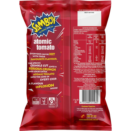 Samboy Atomic Tomato Potato Chips 175g