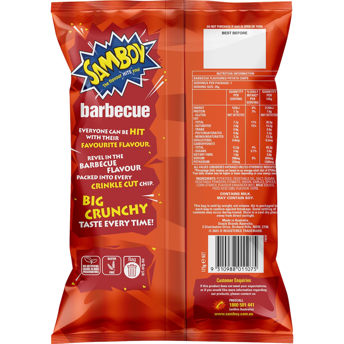 Samboy Share Pack Bbq 175g