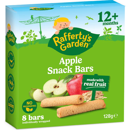 Raffertys Garden Apple Snack Bars With Real Fruit 12+ Months 8 Pack