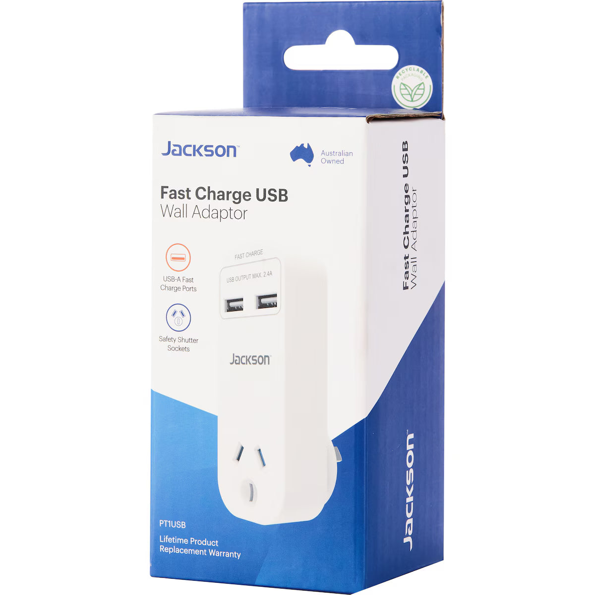 Jackson Fast Charge Usb Wall Charger 2 Outlet Each
