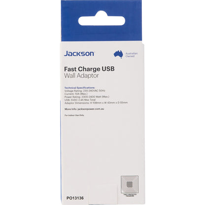 Jackson 2 Outlet USB Charger With Mains Outlet each