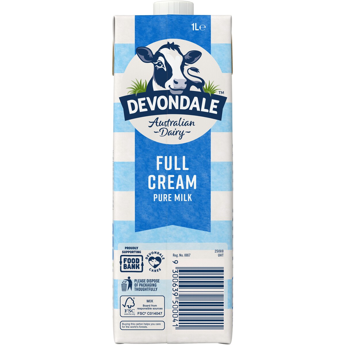 Devondale 100% Pure Full Cream Milk Long Life Uht Milk 1l