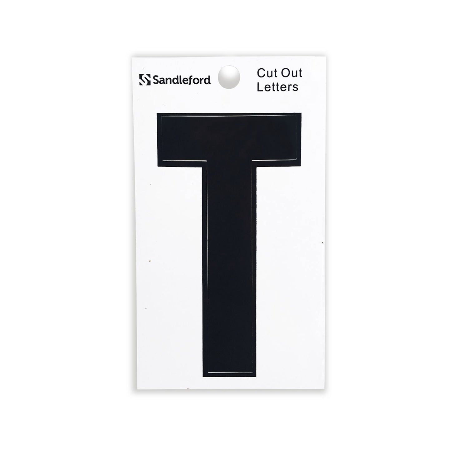 Sandleford Black Cut Out Self Adhesive House Letter T - 85mm
