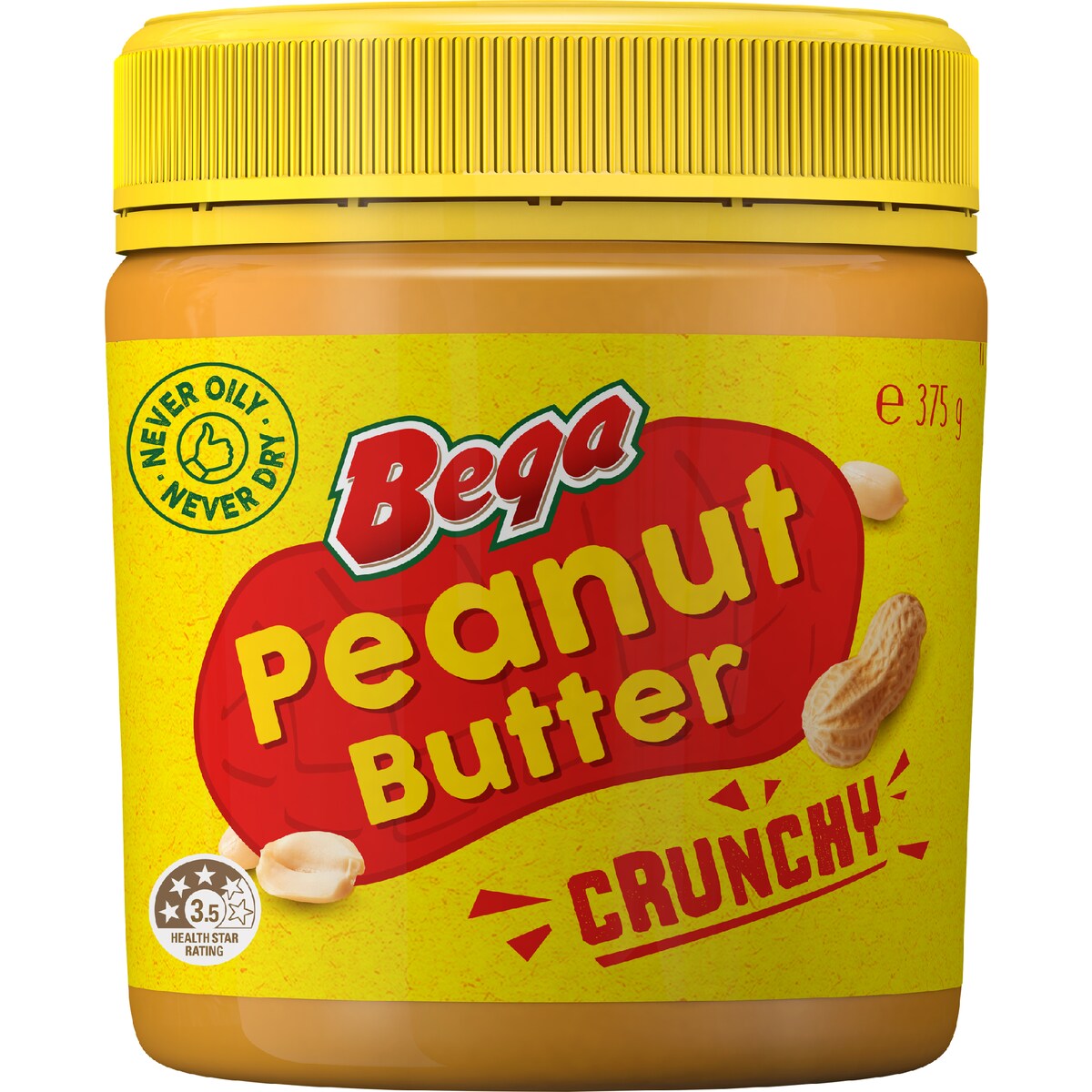 Bega Peanut Butter Crunchy 375g