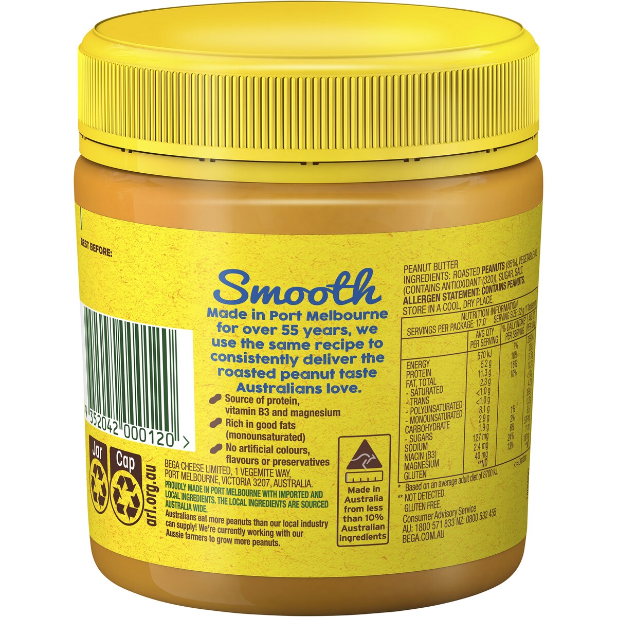 Bega Peanut Butter Smooth 375g