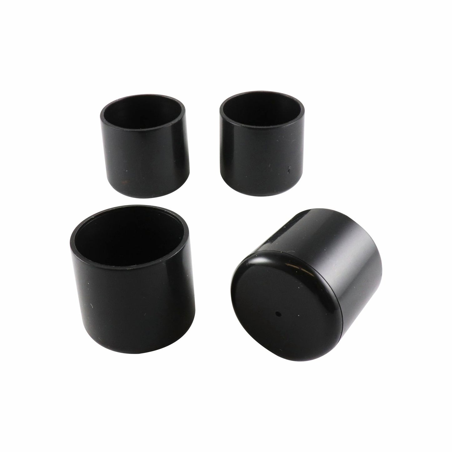 Surface Gard Black Round Plastic Chair Tips - 32mm - 4 Pack