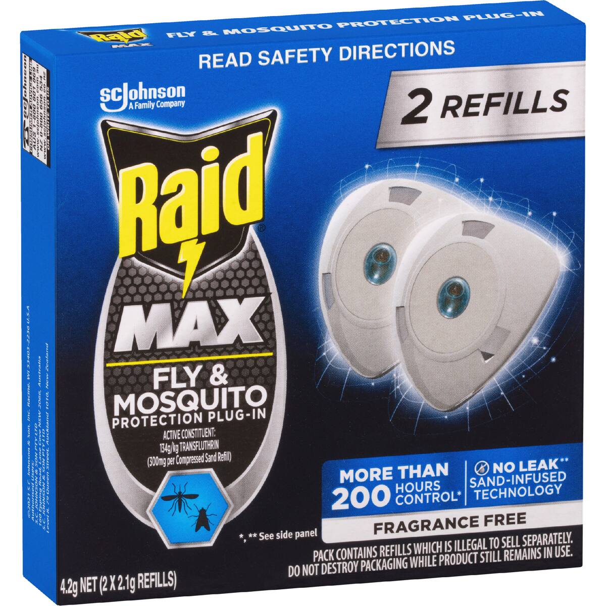 Raid Max Fly & Mosquito Protection Plug-in Refill 2 Pack