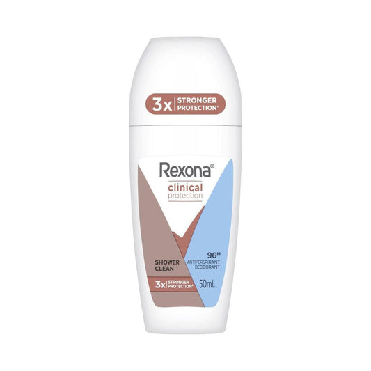 Rexona Women Deodorant 96hr Clinical Roll On Shower Clean - 50mL