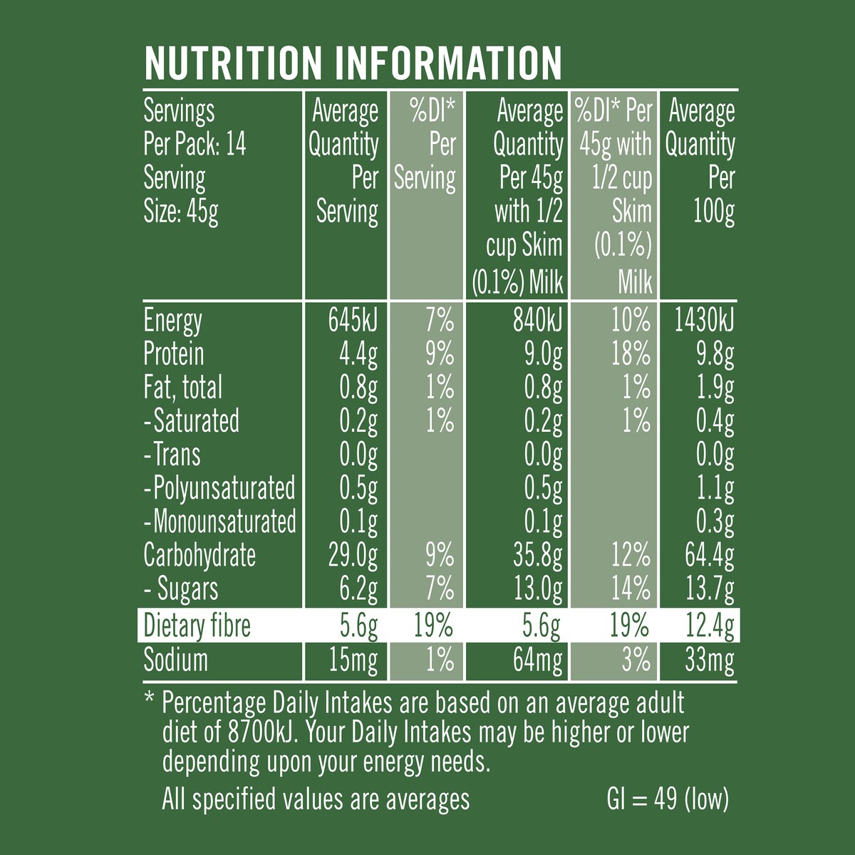 Morning Sun Naturual Style Muesli 97% Fat Free Breakfast Cereal 650g