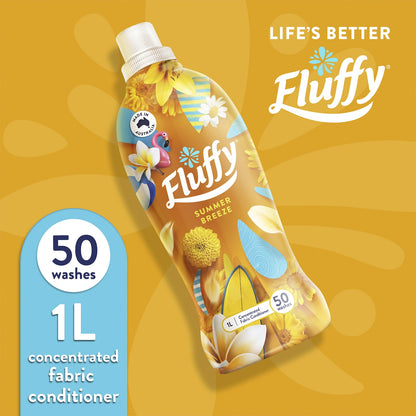 Fluffy Fabric Softener Concentrate Summer Breeze 1l