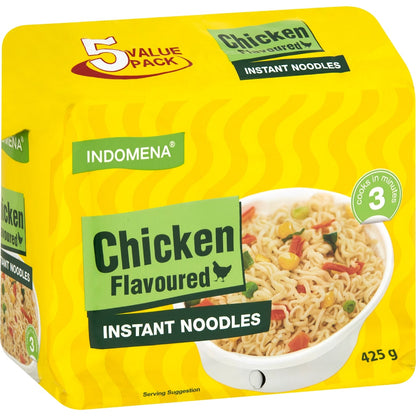 Indomena Instant Noodles Chicken Flavoured 425g 5 Pack