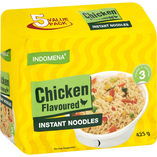 Indomena Instant Noodles Chicken Flavoured 425g 5 Pack