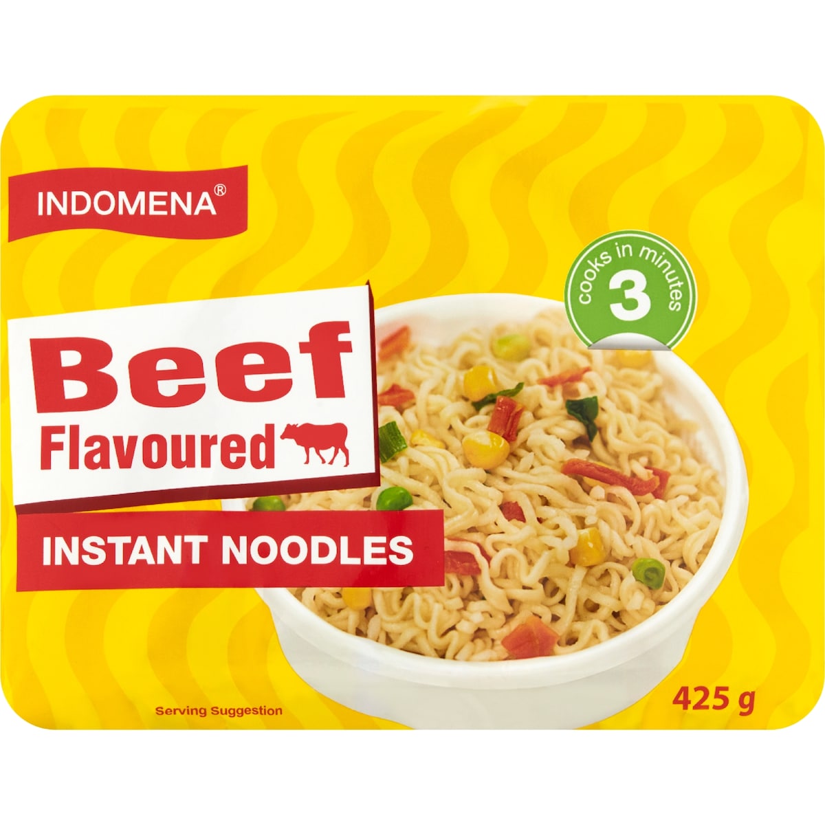 Indomena Instant Noodles Beef Flavoured 425g 5 Pack