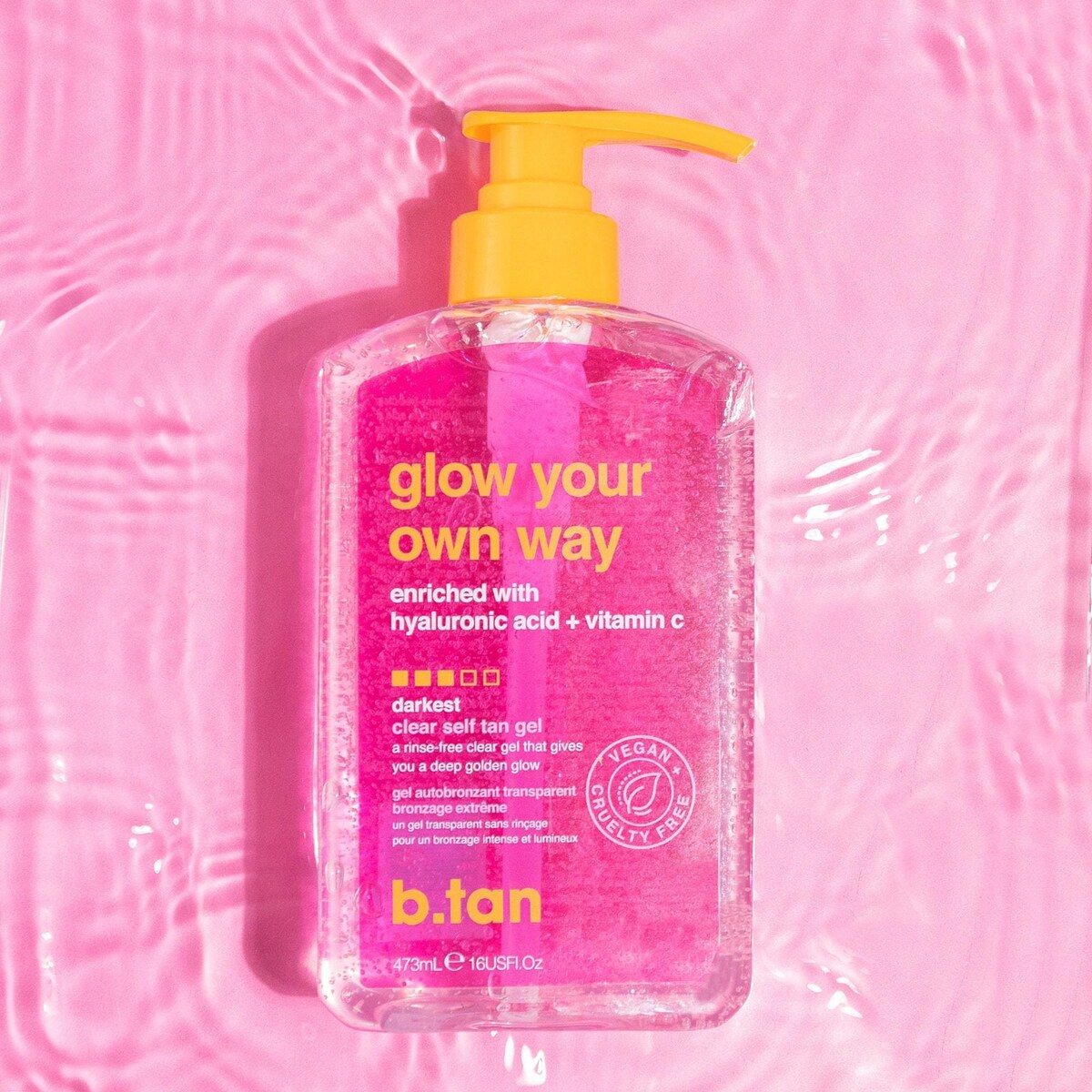 B.tan Glow Your Own Way Tan Gel With Vitamin C 473ml
