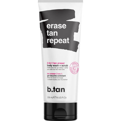 B.tan 2-in-1 Tan Eraser Body Wash & Scrub 236ml