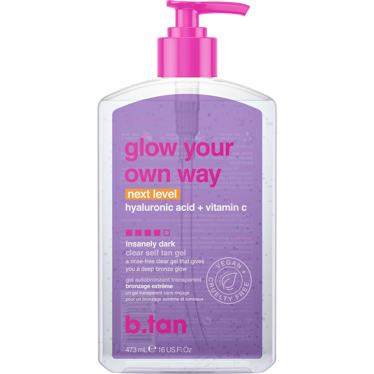 B.tan Glow Your Own Way Clear Self Tan Gel 473ml