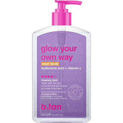 B.tan Glow Your Own Way Clear Self Tan Gel 473ml