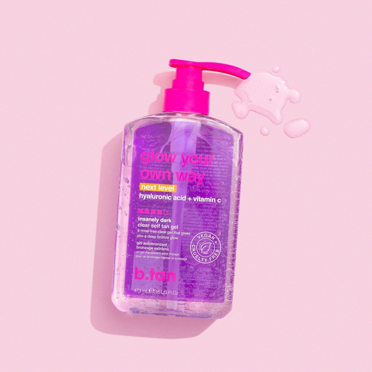 B.tan Glow Your Own Way Clear Self Tan Gel 473ml