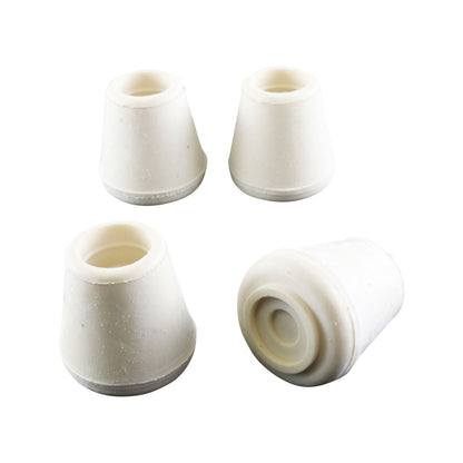 Surface Gard White Round Rubber Chair Tips - 13mm - 4 Pack