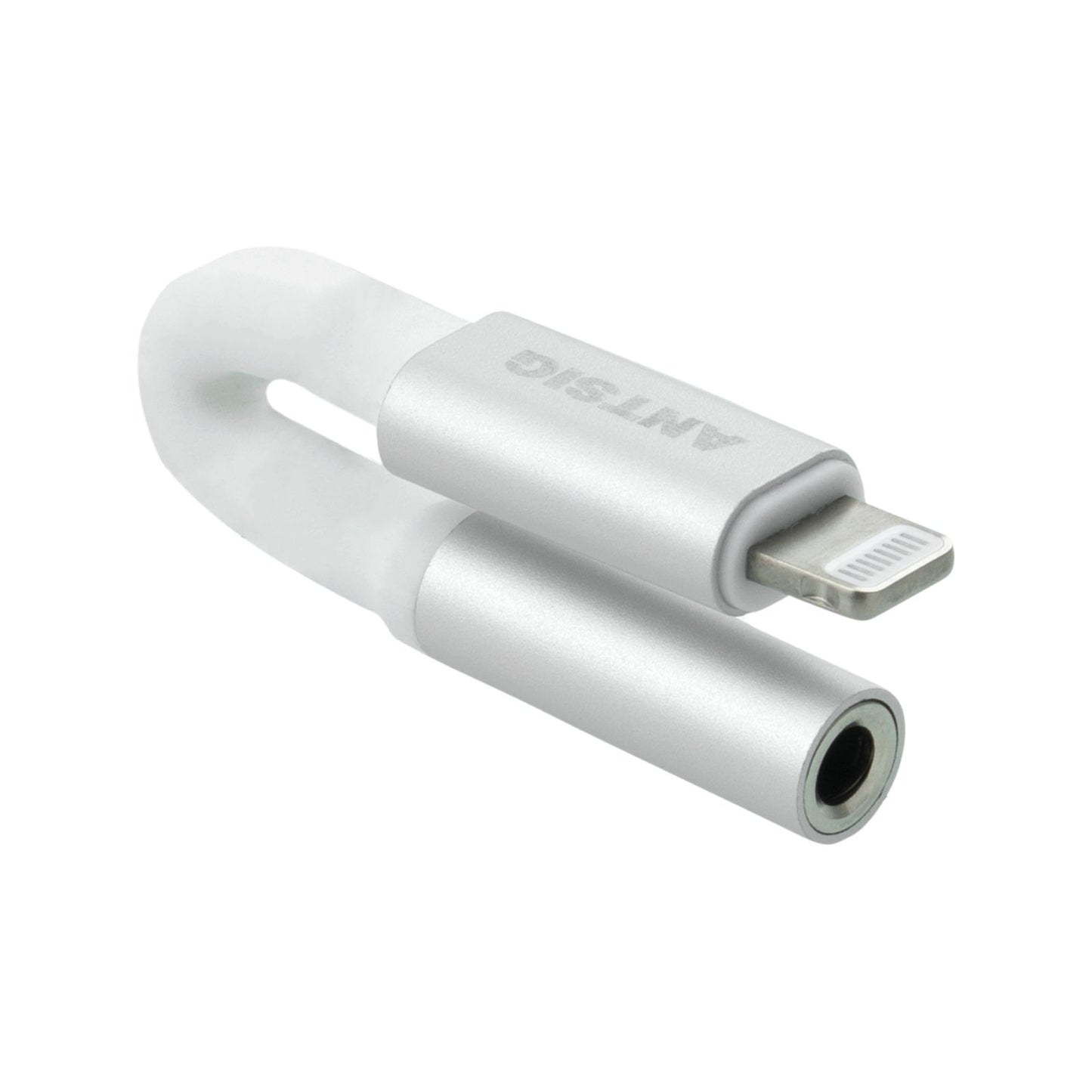 Antsig Silicone Lightning Male to 3.5mm Aux Female Audio Adaptor - 10 x 80mm