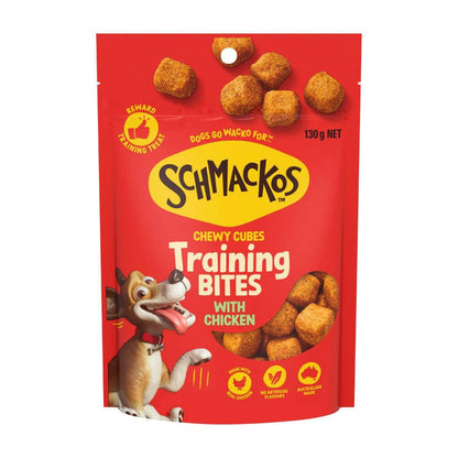 Schmackos Tasty Bites Dog Treats Chewy Cubes With Chicken - 130g