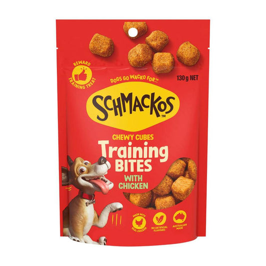 Schmackos Tasty Bites Dog Treats Chewy Cubes With Chicken - 130g