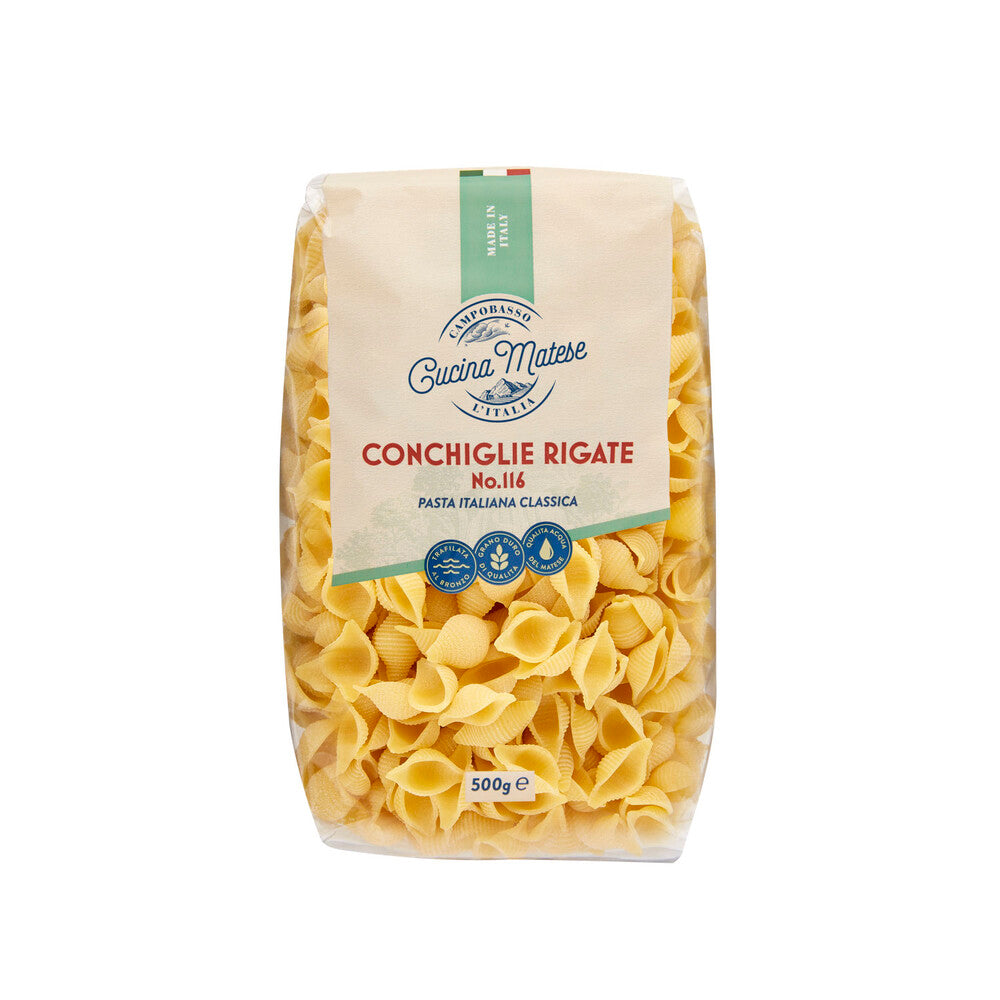 Cucina Matese Conchiglie Rigate Italian Pasta No 116 - 500g
