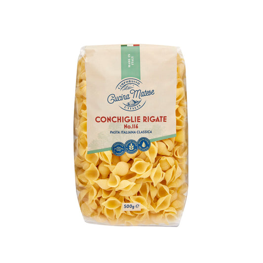 Cucina Matese Conchiglie Rigate Italian Pasta No 116 - 500g