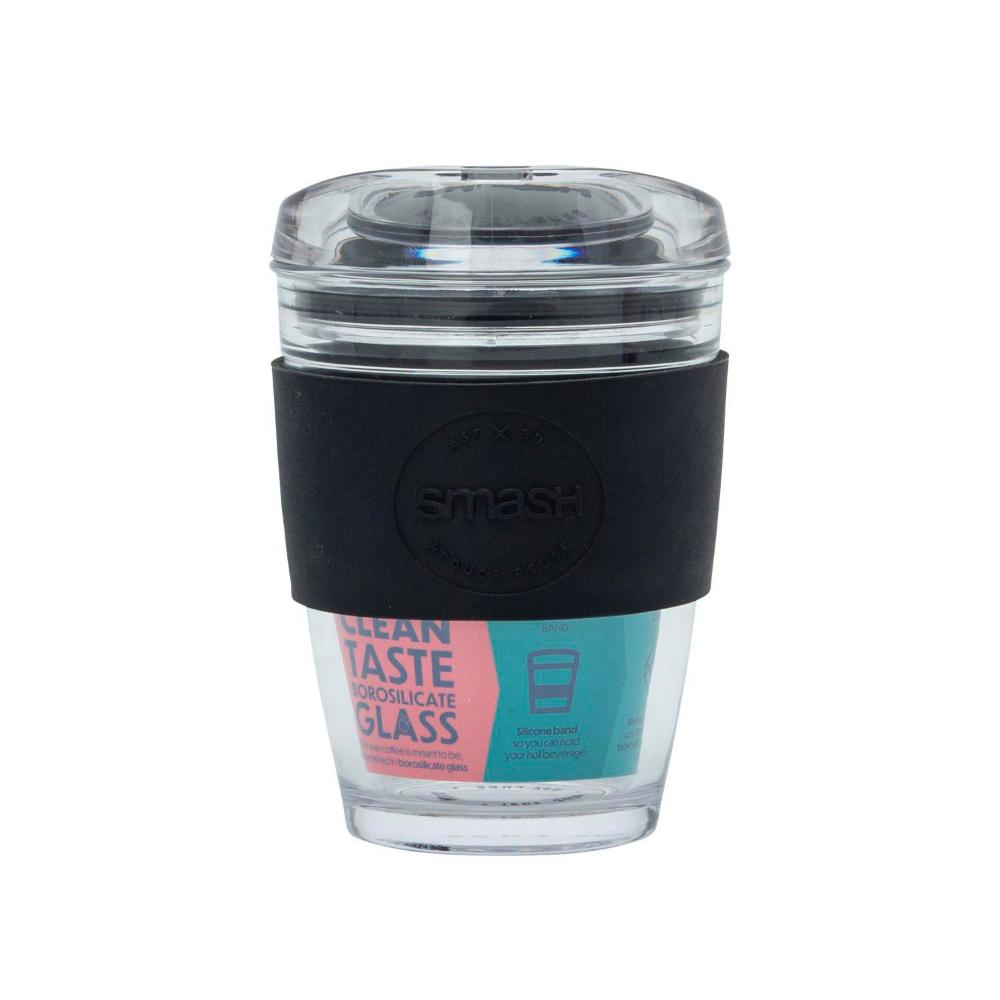Smash Blue Glass Coffee Cup 340ml - 1 each