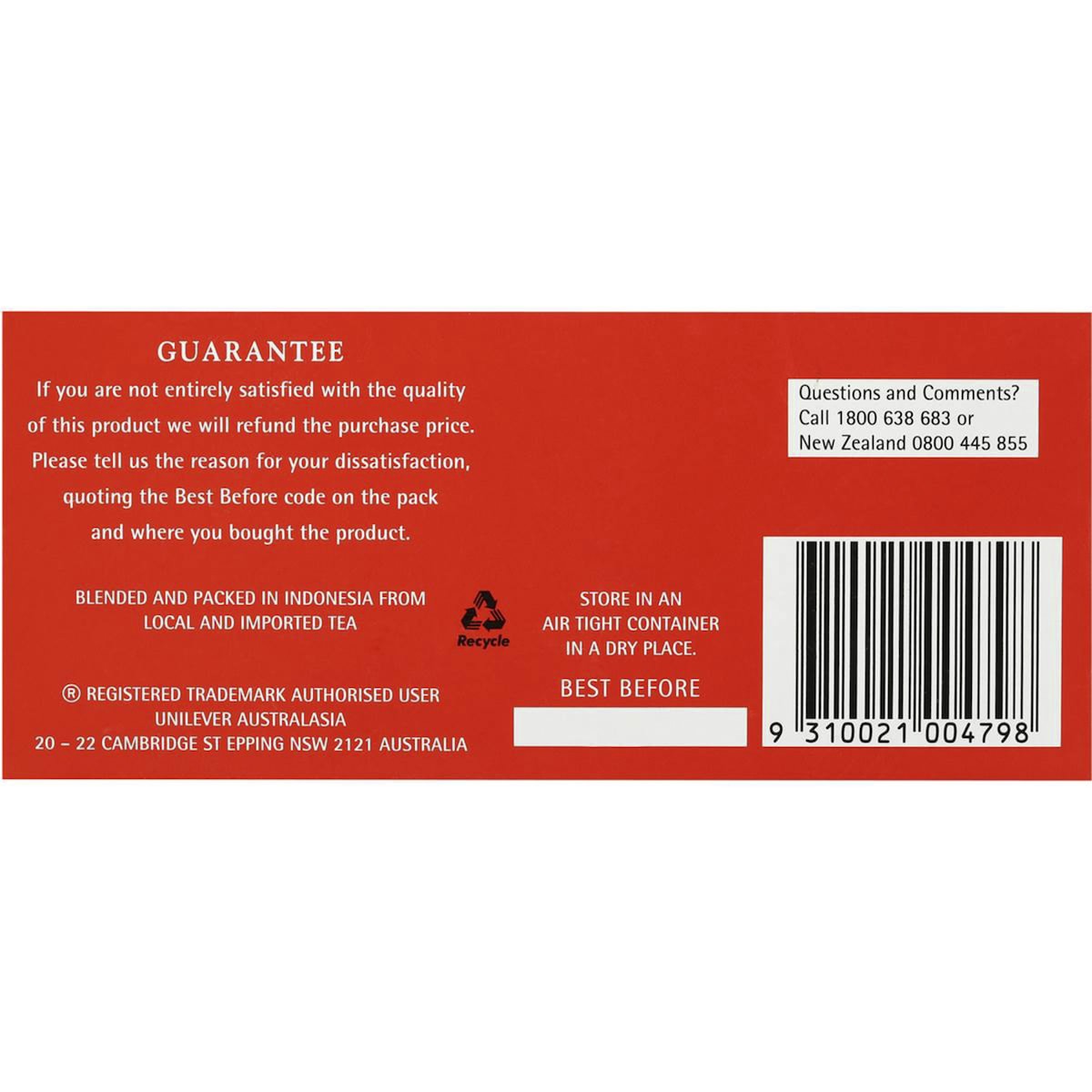 Lipton Quality Tips Loose Leaf Tea 250g