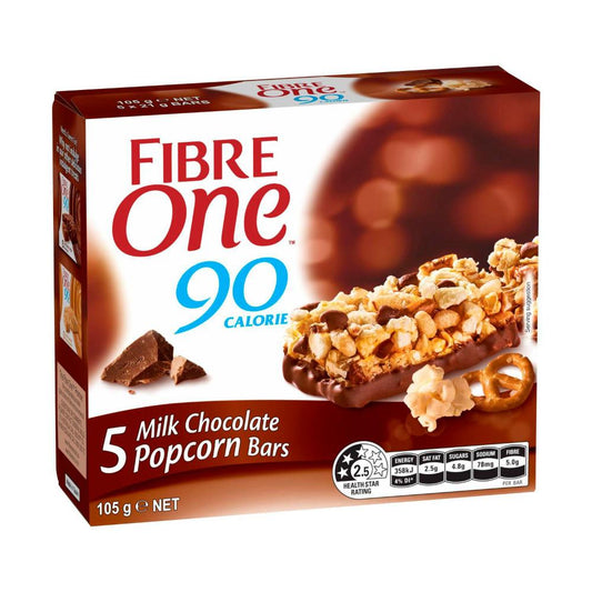 Fibre One Milk Chocolate Popcorn Bars - 105g